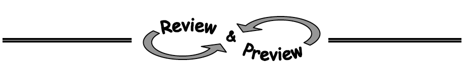 Review and Preview problems below